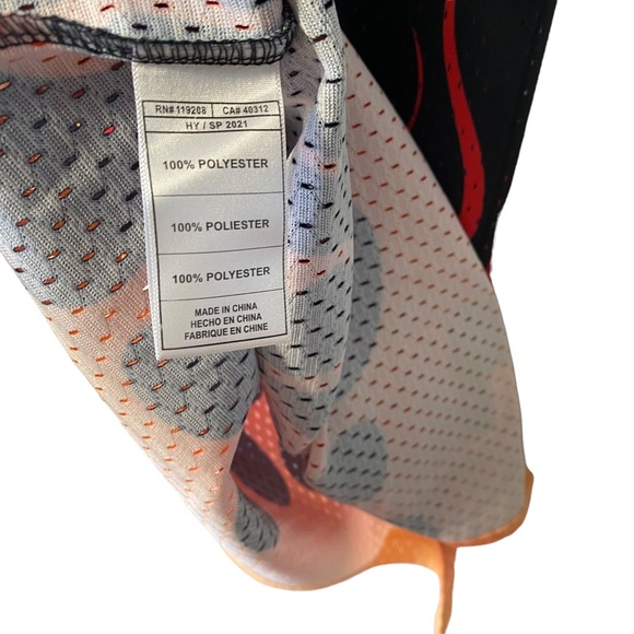 NWOT Mitchell & Ness Houston Rockets Olajuwon 34 Flame Fire Jersey Mens Small - Picture 5 of 6